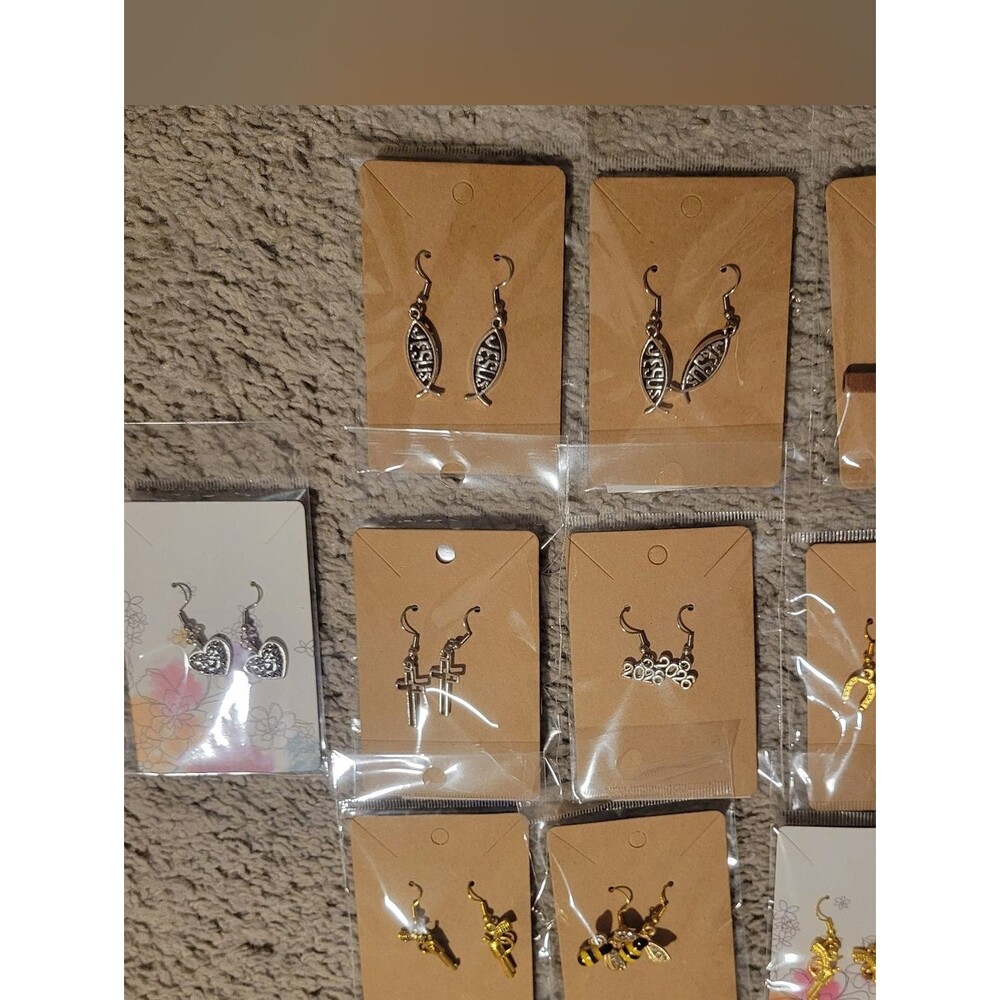 NEW 10 Ten Pair Bundle Of New Hypoallergenic Earrings. Retail Store Close Out